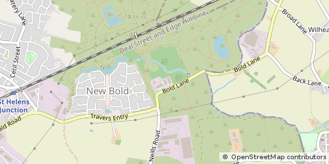 Map of ST. Helens, Merseyside