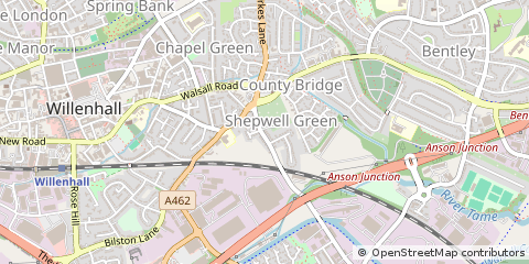 Map of Willenhall, West Midlands