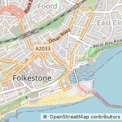 Map of Folkestone, Kent