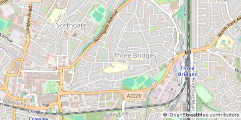 Map of Crawley