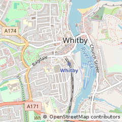 Map of Whitby, North Yorkshire