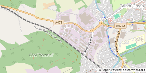 Map of Pontyclun, Rhondda Cynon TAF