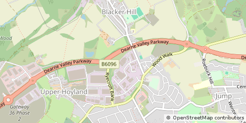Map of Hoyland Barnsley, South Yorkshire