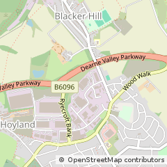 Map of Hoyland Barnsley, South Yorkshire