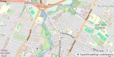 Map of Leicester, Leicestershire