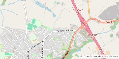 Map of Sandbach, Cheshire