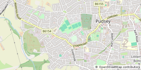Map of Pudsey, Leeds