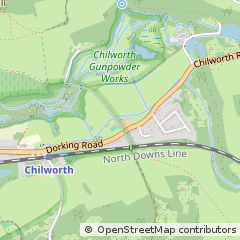 Map of Chilworth, Surrey