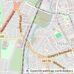 Map of Nottingham, Nottinghamshire