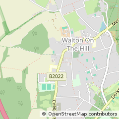 Map of Tadworth, Surrey