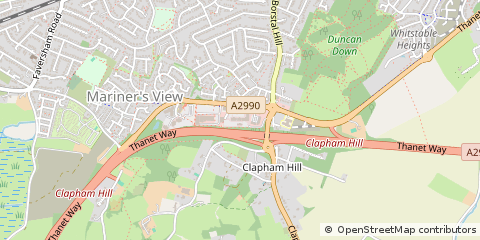Map of Whitstable, Kent