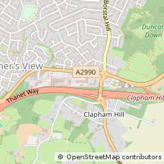 Map of Whitstable, Kent