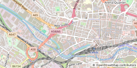 Map of Leeds, West Yorkshire