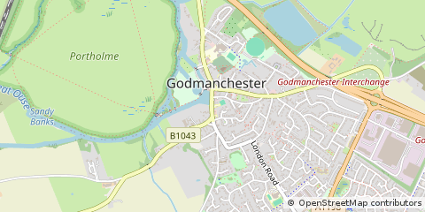 Map of Huntingdon, Cambridgeshire