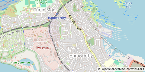 Map of Poole, Dorset