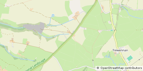 Map of Bodmin, Cornwall