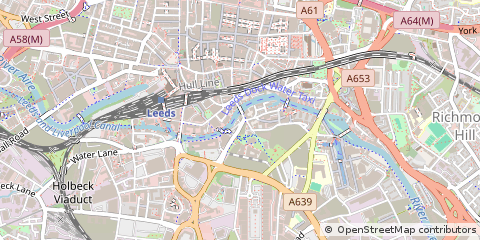 Map of Leeds, West Yorkshire