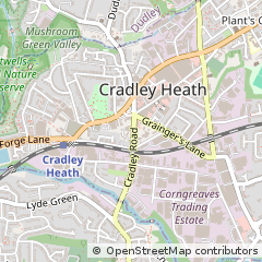 Map of Cradley Heath, West Midlands