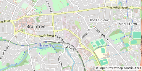 Map of Braintree, Essex