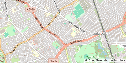 Map of Liverpool, Merseyside