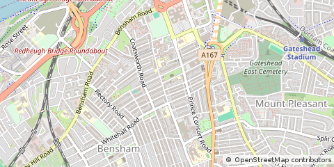 Map of Gateshead
