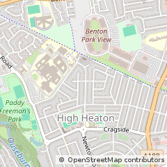 Map of Newcastle Upon Tyne, Tyne and Wear