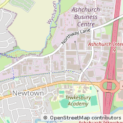 Map of Tewkesbury, Gloucestershire