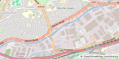 Map of Birmingham, West Midlands