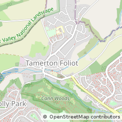 Map of Tamerton Foliot, Devon