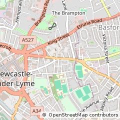 Map of Newcastle, Staffordshire