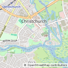 Map of Christchurch, Dorset