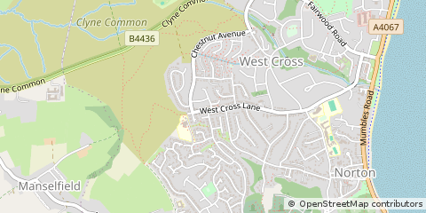 Map of Swansea