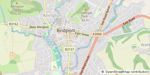 Map of Bridport, Dorset