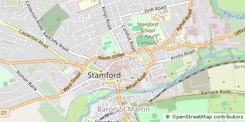 Map of Stamford, Lincolnshire