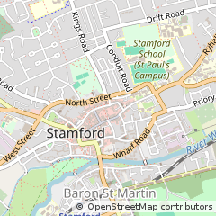 Map of Stamford, Lincolnshire