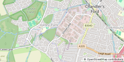 Map of Eastleigh, Hampshire
