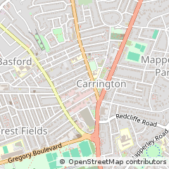 Map of Nottingham, Nottinghamshire
