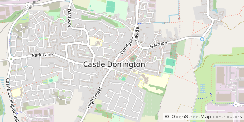 Map of Castle Donington, Derbyshire