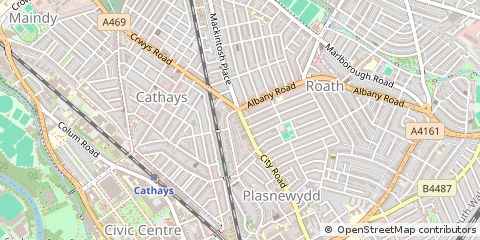 Map of Cardiff