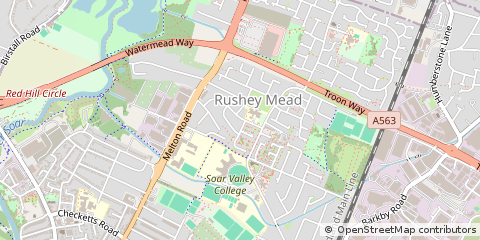 Map of Leicester, Leicestershire