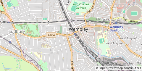 Map of Wembley, Middlesex
