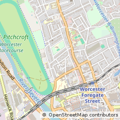 Map of Worcester, Worcestershire