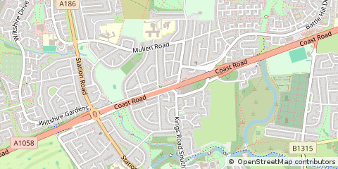 Map of Tyne & Wear