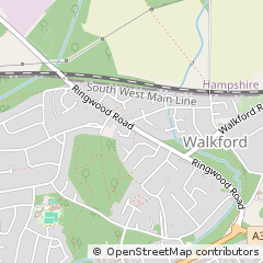 Map of Christchurch, Dorset