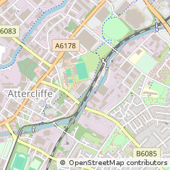 Map of Sheffield, South Yorkshire