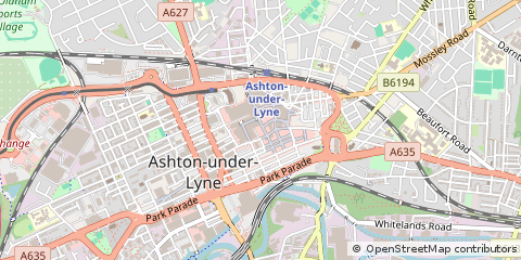 Map of Ashton Under Lyne