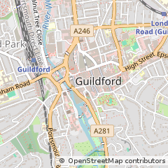 Map of Guildford, Surrey