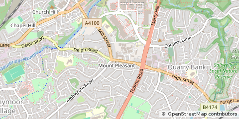 Map of Brierley Hill, West Midlands