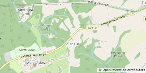 Map of Crawley, West Sussex