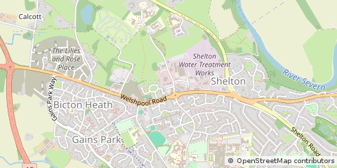 Map of Shrewsbury, Shropshire